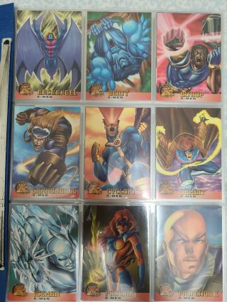 1996 Fleer Marvel X - Men Trading Cards Complete Base Set 1 - 100 Not Chromium Nm,