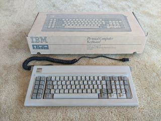 Vintage Ibm Pc Xt Model F 1501100 At Keyboard With Box & Packaging Rare