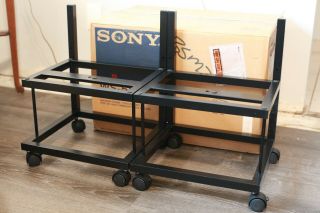 Vintage Sony Ws - 5500 Stands For Apm - 55w Studio Speakers - Box