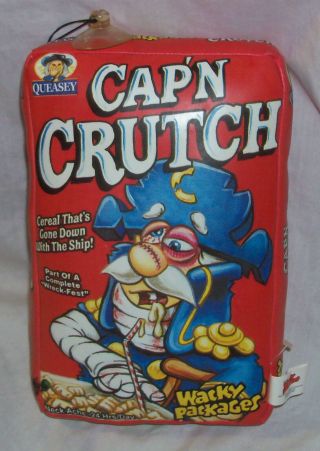 Wacky Packages Capn Crunch Cereal Box Vinyl Pillow " Capn Crutch " Premium