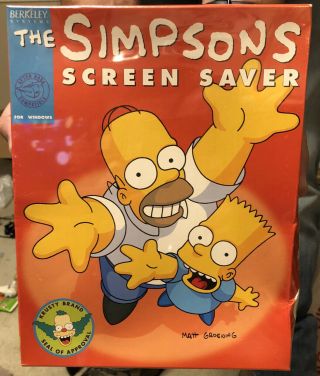 The Simpsons Computer Screen Saver For Windows 1994 Video Game Vtg