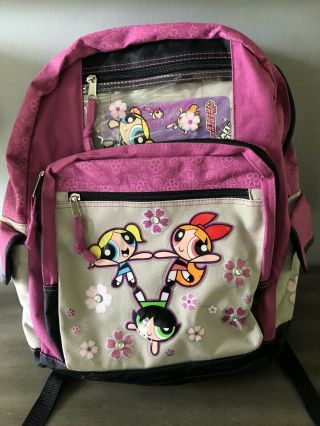 Powerpuff Girls Vintage Backpack 12 " Wide X 16” Tall Cartoon Network