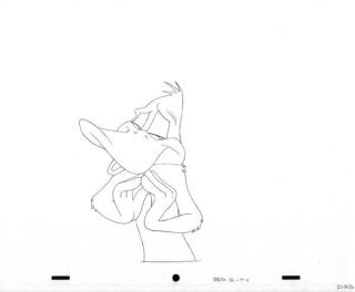 Warner Bros Animation Art Cel Production Drawing Daffy Duck W15