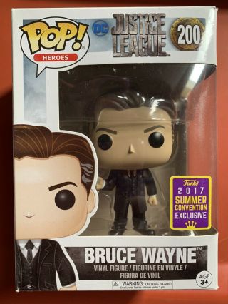 Justice League Bruce Wayne Funko Pop (fsc 2017 Exclusive) (w/protector)