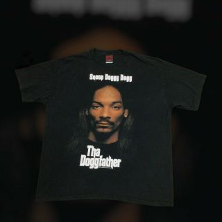 Vintage Snoop Doggy Dogg Tha Doggfather T Shirt 2005 Death Row Black Xl Rap Tee