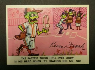 Rare Artist Signed 1966 Fleer Baseball Weird - Ohs Card W/coa