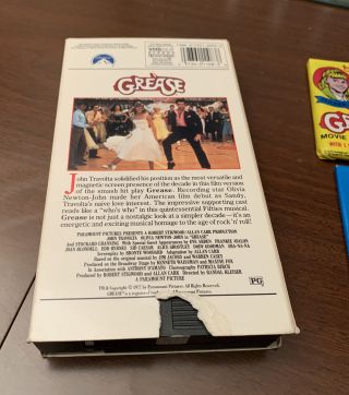 1978 - Topps Grease 1st & 2nd series Wax Packs Cards,  VHS Tape - John Travolta - Olivia 3