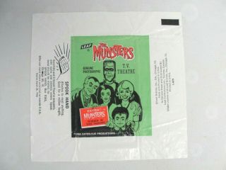Vintage 1964 Leaf " The Munsters " Photographs Trading Card Wrappers