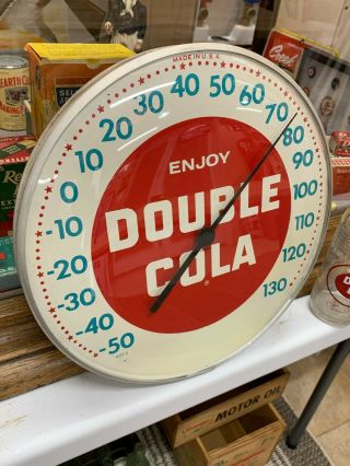 Vintage " Double Cola " Advertising Thermometer,  (12 " Inch),