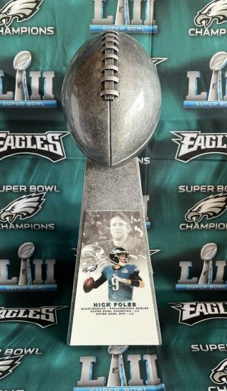 Philadelphia Eagles Nick Foles Bowl Championship Lombardi Trophy