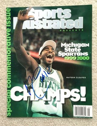 Mateen Cleaves Autographed Signed Photo Michigan State Spartans Basketball 2000