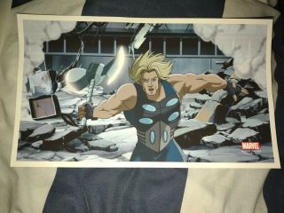 Marvel Animation Cels Production Art Comics Ultimate Avengers Thor 2008