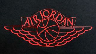 Air Jordan Wings Logo T - Shirt 1985 Vintage Blue Tag Xl Rare Jumpman Nike