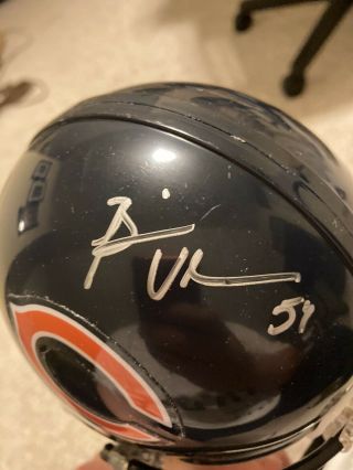 Brian Urlacher Autographed Chicago Bears Mini Helmet Fanantics Hologram