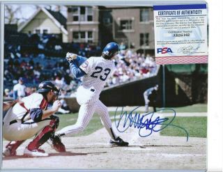 Ryne Sandberg Chicago Cubs Baseball Hofer Autographed 8x10 Color Photo Psa