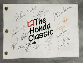 Nick Price,  18 Players Signed Pga Tour Golf Flag The Honda Classic Circa 1997