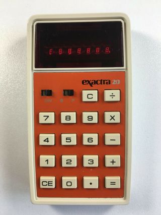 Vintage Exactra 20 Calculator - Texas Instruments Ti 20 - " Rare "