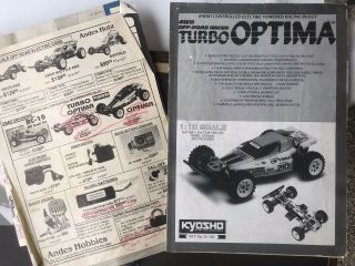 Rare Hard To Find Classic Kyosho Turbo Optima 1/10 4wd Vintage RC R/C Race Buggy 4