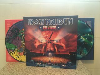 Iron Maiden En Vivo Double Vinyl Lp Picture Disc Gatefold Helloween