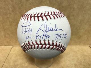 Larry Dierker Houston Astros No Hitter 7/9/76 Signed M.  L.  Baseball W/
