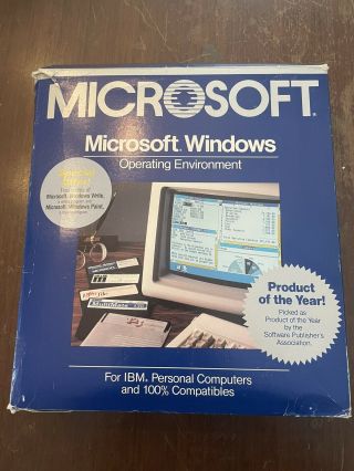 Vintage Microsoft Windows 1.  0 Complete 050 - 050 - 226 Rare