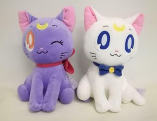 Sailor Moon Eternal Luna Artemis Plush Doll Toy Cat Big Set of 2 2