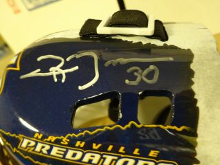 Signed CHRIS MASON Autographed Nashville Predators Mini Goalie Helmet Hockey NHL 3