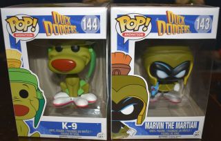 Funko Pop Vinyl Duck Dodgers Marvin The Martian & K - 9 Set