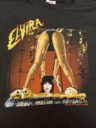 Rare Vintage 1997 Elvira Mistress Of The Dark T - Shirt Xl Horror Naughty Sexy