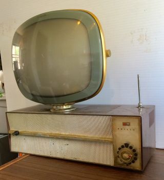 Vintage Philco Predicta Tube Tv Television,  Parts,  Mid Century,  Swivel