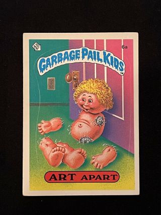 1985 Topps Series 1 Garbage Pail Kids Art Apart & Busted Bob 6a 6b Matte Back 3