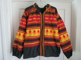 Vtg Authentic Native American Seminole Patchwork Jacket - Size L - 60s/70s