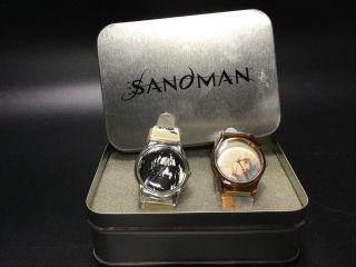 Rare Sandman Watch Set Of 2 W/ Tin [dc Vertigo Comics 1996] Morpheus Daniel