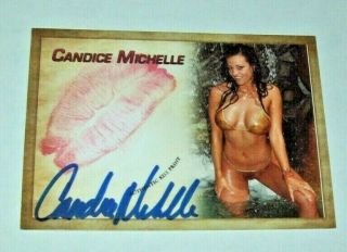 2019 Collectors Expo Model Candice Michelle Autographed Kiss Card