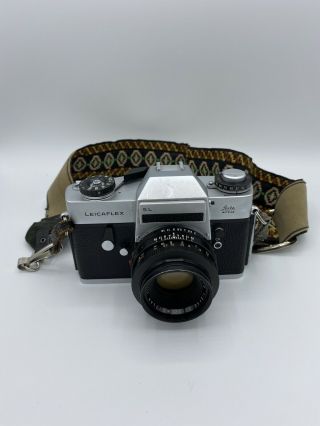 Leica Leicaflex Sl 35mm Film Camera,  Summicron - R 50mm F/2 Lens & Vintage Strap