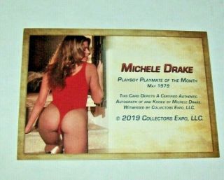 2019 Collectors Expo Model Michele Drake Autographed Kiss Card 2