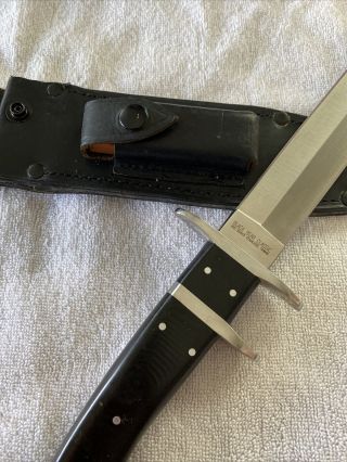 Vintage Cold Steel Black Bear Classic Knife 400 Series With Leather Sheath 3