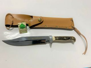 Vintage Puma 6376 Bowie Knife With Stag Handle