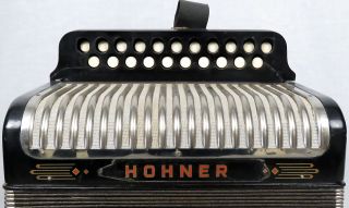 Vintage Hohner Erica 2 Row Diatonic Button Black Accordion/melodeon Made Germany
