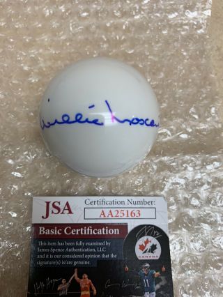 Willie Mosconi Signed Cue Ball Jsa Certified Billiard Pool Ball