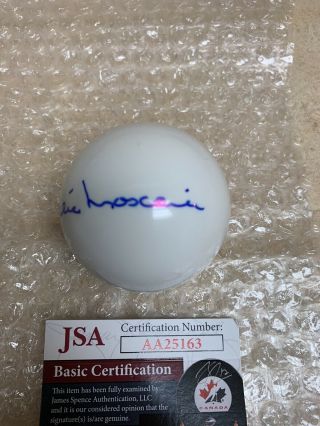 WILLIE MOSCONI SIGNED CUE BALL JSA CERTIFIED BILLIARD POOL BALL 3