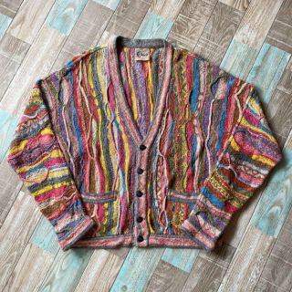80s 90s Vintage Made In Australia Coogi Knit Cardigan / List No.  42