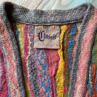 80S 90S Vintage Made In Australia Coogi Knit Cardigan / List No.  42 5