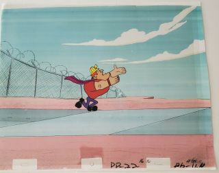 Quake Quisp Cereal Jay Ward Animation Production Cel W/drawings