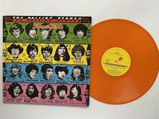 Rolling Stones Some Girls 1978 Orange Vinyl Album Record Lp