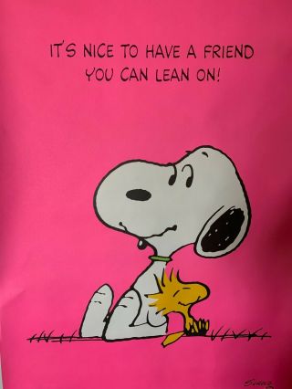 Vintage 1950s Peanuts Schulz Snoopy Motivational Poster Springbok Hallmark