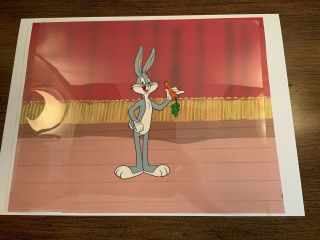 Vintage Wb Looney Tunes - Bugs Bunny - Sericel Animation Cel - With Copied Bg