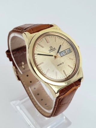 Very Fine 1975 Vintage Omega Geneve Day Date Automatic 166.  0169 Cal.  1022 Watch