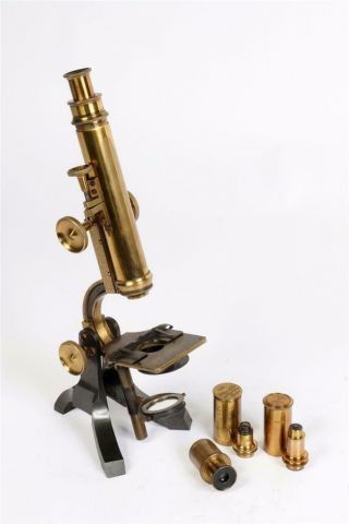 Vintage C1880 " Field & Co  Wale Limb " Brass Microscope 2211