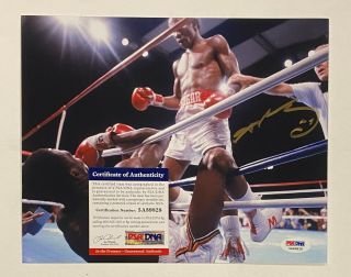 Sugar Ray Leonard Signed 8x10 Boxing Photo Autograph Psa/dna